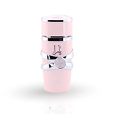 Yara perfume bottle by Lattafa in elegant pink with silver chrome accents and bow detail